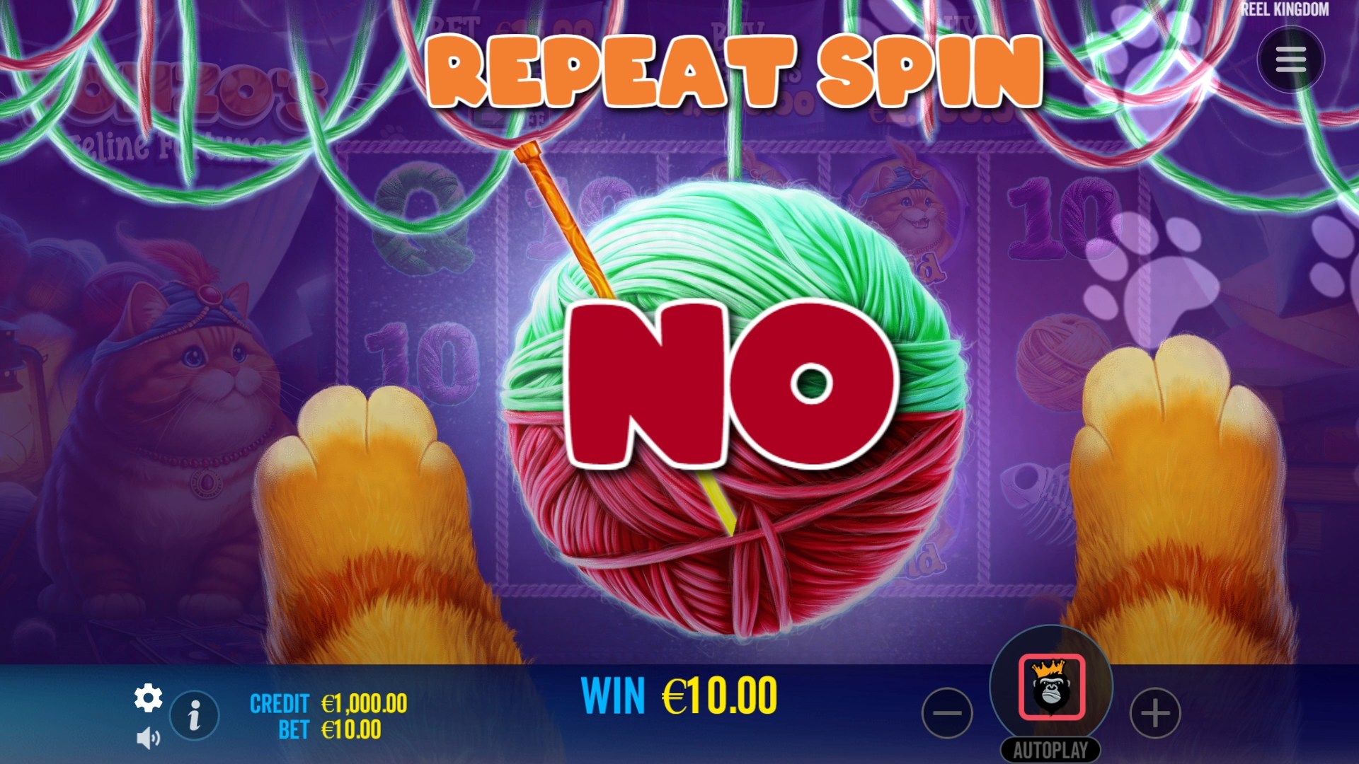 Fonzo's Feline Fortunes - screenshot with slot description 4